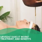 woman laying down while getting ayurveda treatment